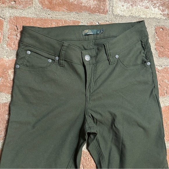 Prana Breanna Cargo Green stretchy moto style stiching multi functional pants 2 - Picture 2 of 16
